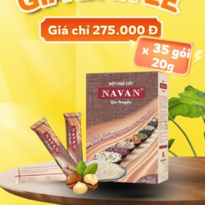 NAVAN bột ngũ cốc 9 loại hạt gia truyền hộp 35 gói tiện lợi văn phòng bảo quản lâu dài